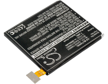 3.7V, 2000mAh, Li-Polymer Battery fits Lg, F100, F100k, 7.4Wh