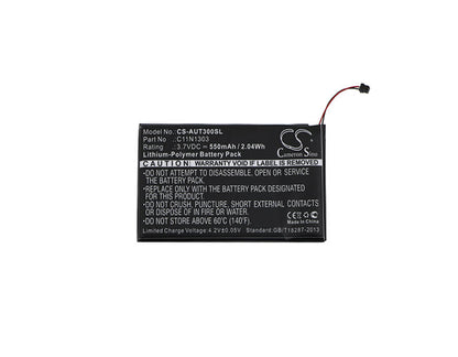 3.7V, 550mAh, Li-Polymer Battery fits Asus, Transformer Book T300l Keyboar, Transformer Book T300la, 2.035Wh