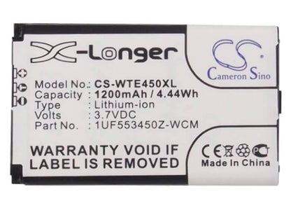 3.7V, 1200mAh, Li-ion Battery fits Wacom, Cth-470, Cth-470s, 4.44Wh