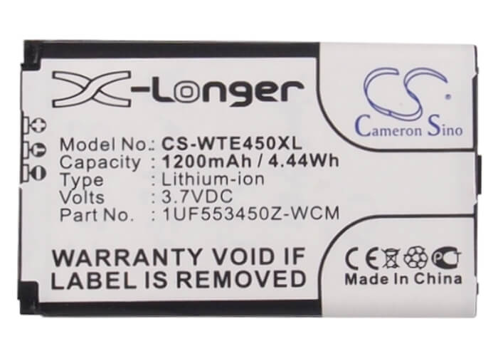 3.7V, 1200mAh, Li-ion Battery fits Bamboo, Cth-470k-de, Cth-470k-en, 4.44Wh