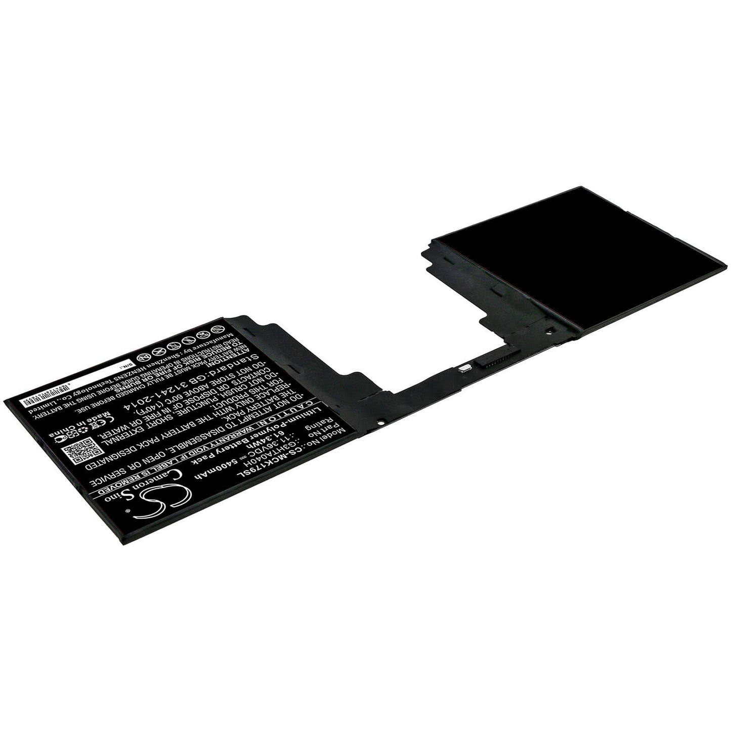 11.36V, 5400mAh, Li-Polymer Battery fits Microsoft, Surface Book 2nd 15" 1793 Keyb, 61.344Wh