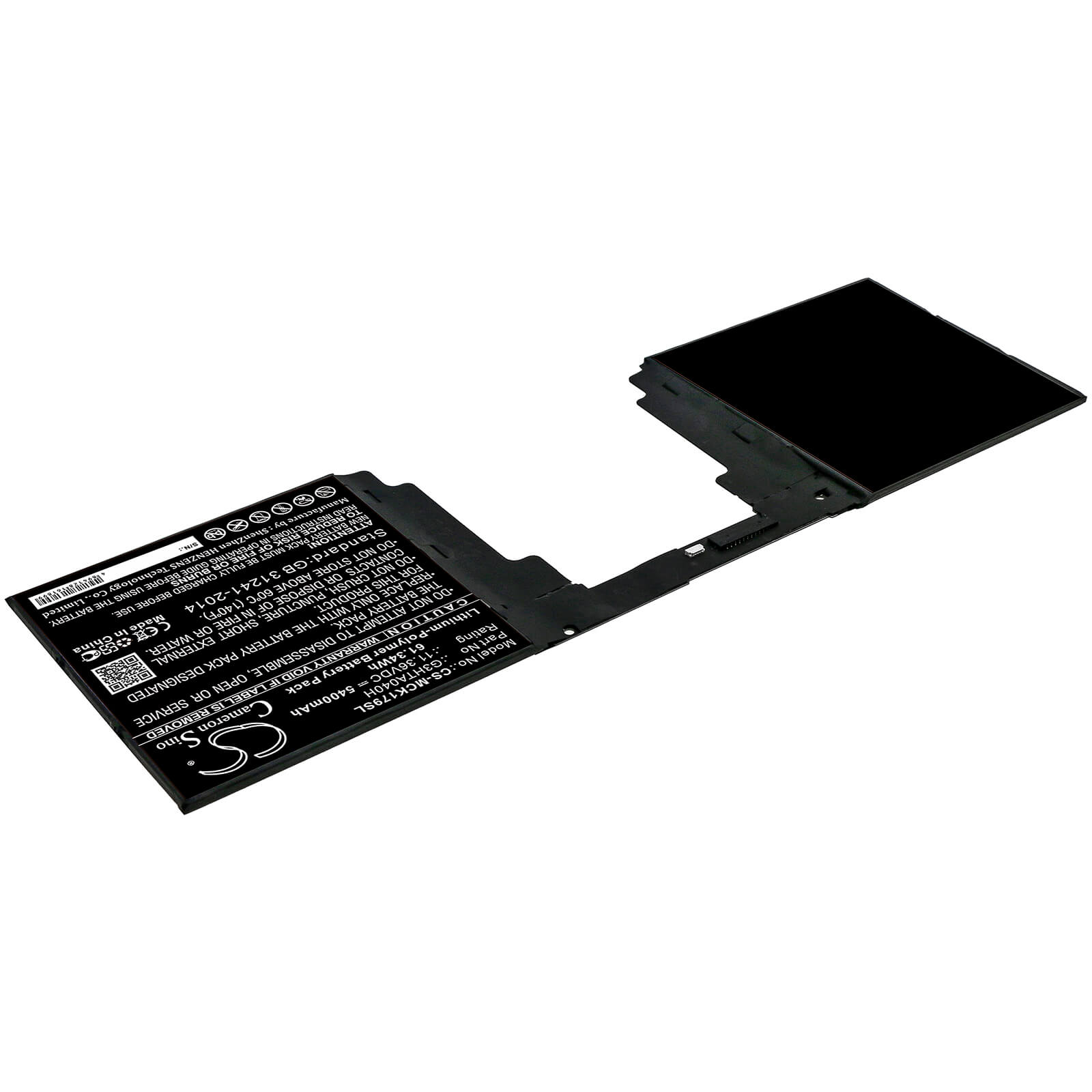 11.36V, 5400mAh, Li-Polymer Battery fits Microsoft, Surface Book 2nd 15" 1793 Keyb, 61.344Wh