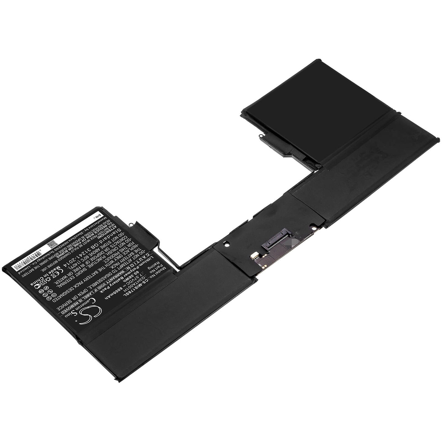 7.57V, 8000mAh, Li-Polymer Battery fits Microsoft, Surface Book 1785, 60.56Wh