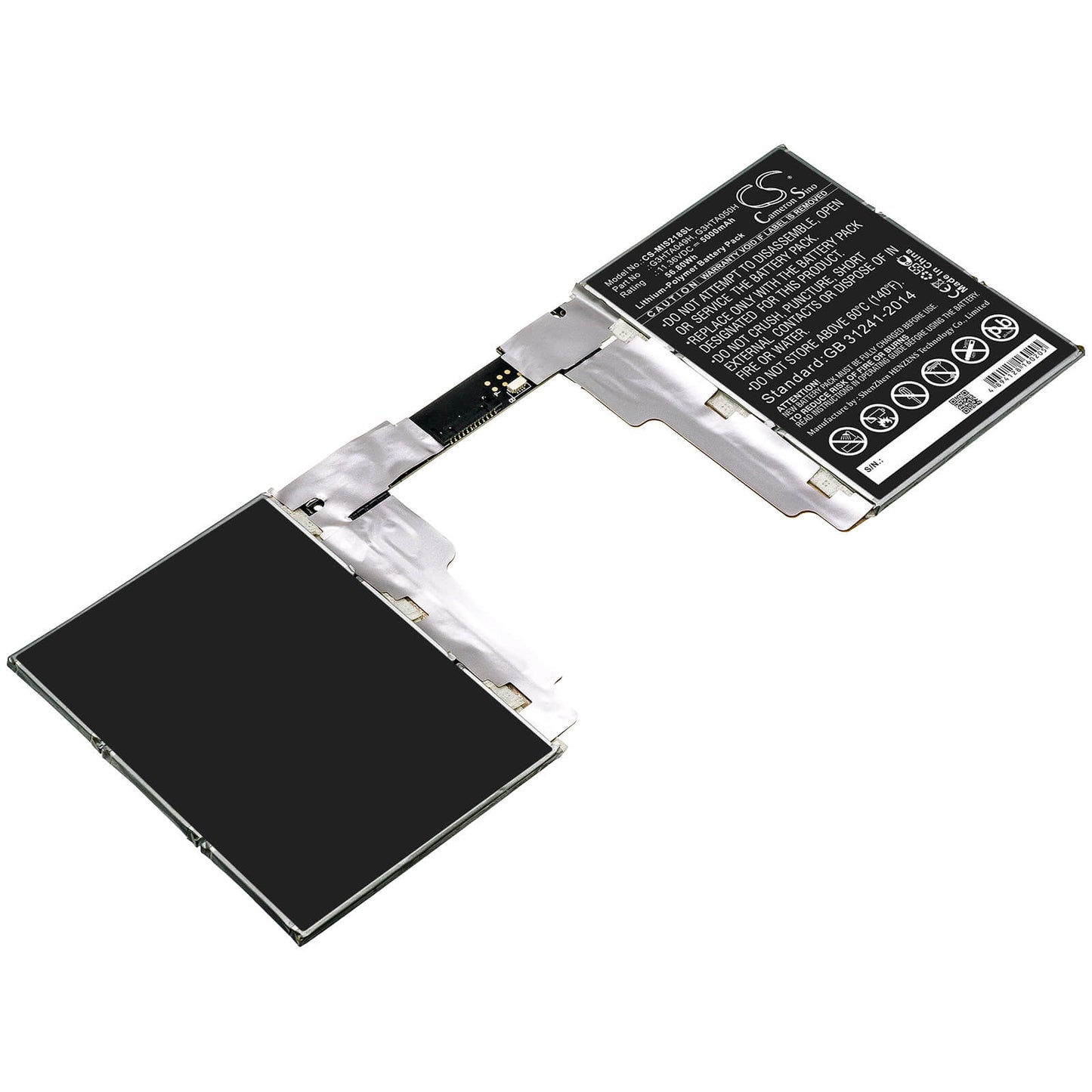 11.36V, 5000mAh, Li-Polymer Battery fits Microsoft, Surface Book 2 1835, Surface Book 2 1835 13.5" Tabl, 56.8Wh