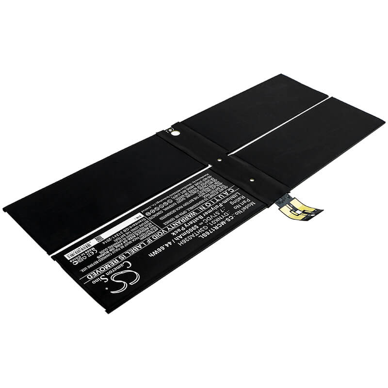 7.57V, 5900mAh, Li-Polymer Battery fits Microsoft, Surface 1769, Surface 1782, 44.663Wh