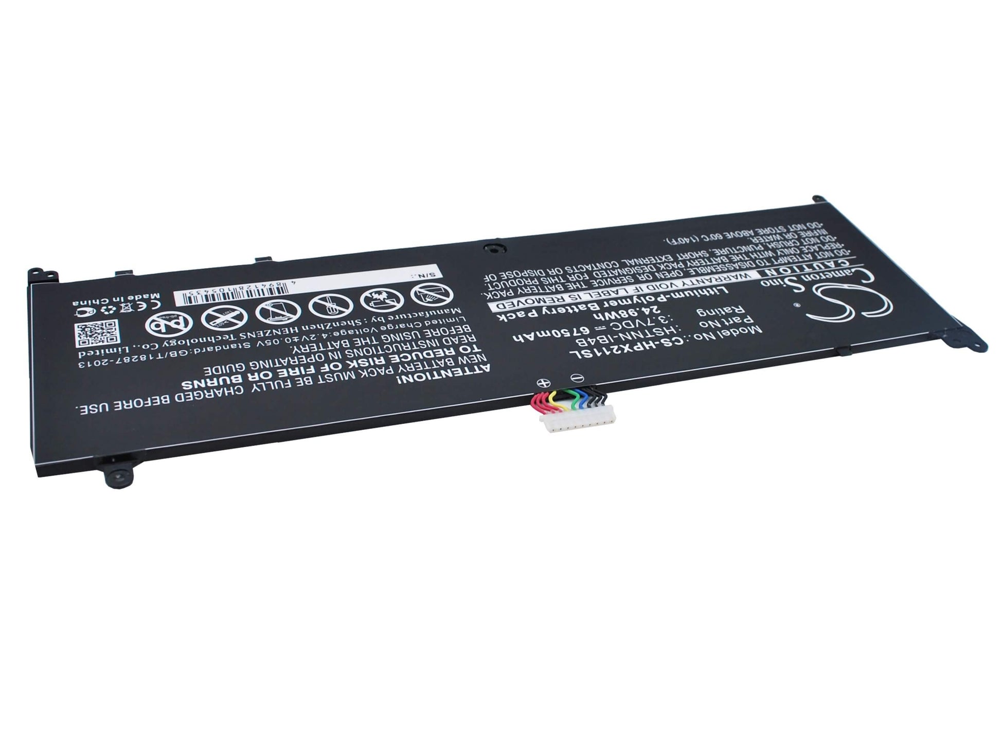 3.7V, 6750mAh, Li-Polymer Battery fits Hp, 11-g010nr, 11-g012nr, 24.975Wh