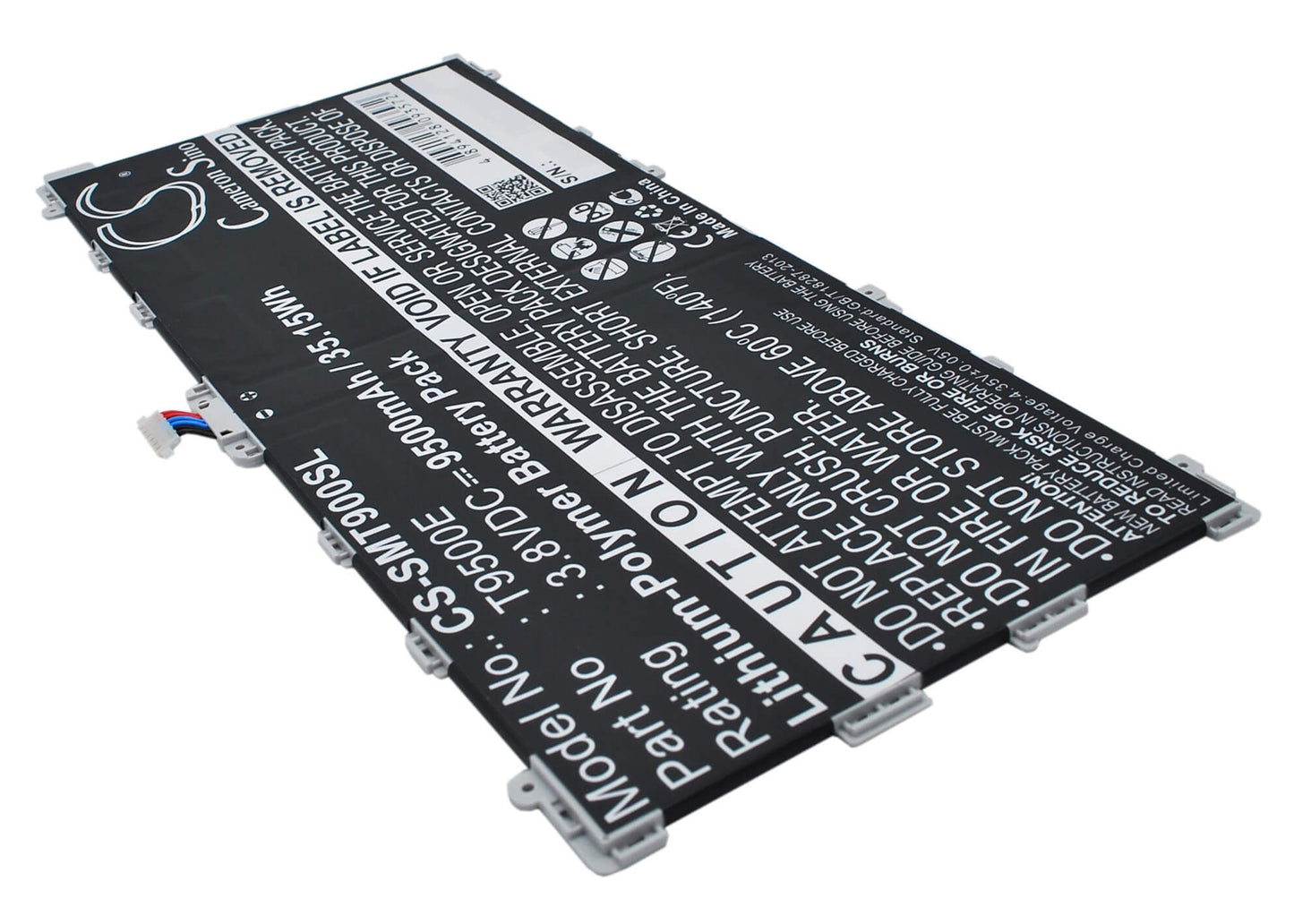 3.8V, 9500mAh, Li-Polymer Battery fits Samsung, Galaxy Tabpro 12.2, Galaxy Tabpro 12.2 Lte-a 64gb, 36.1Wh