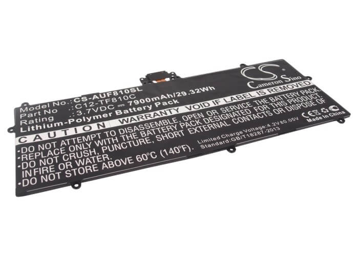 3.7V, 7900mAh, Li-Polymer Battery fits Asus, Tf810, Tf810c, 29.23Wh