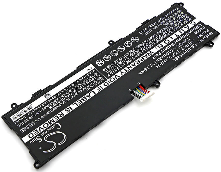 7.4V, 5100mAh, Li-Polymer Battery fits Dell, Venue 11 Pro 7140, Venue 11 Pro 7140 Tablet, 37.74Wh