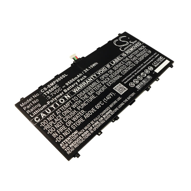 3.7V, 9500mAh, Li-Polymer Battery fits Samsung, Galaxy Note 12.2, Galaxy Note 12.2 3g, 35.15Wh