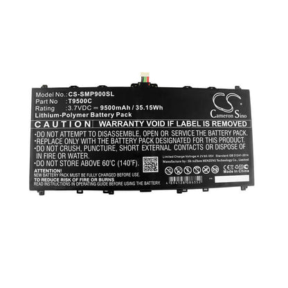 3.7V, 9500mAh, Li-Polymer Battery fits Samsung, Galaxy Note 12.2, Galaxy Note 12.2 3g, 35.15Wh