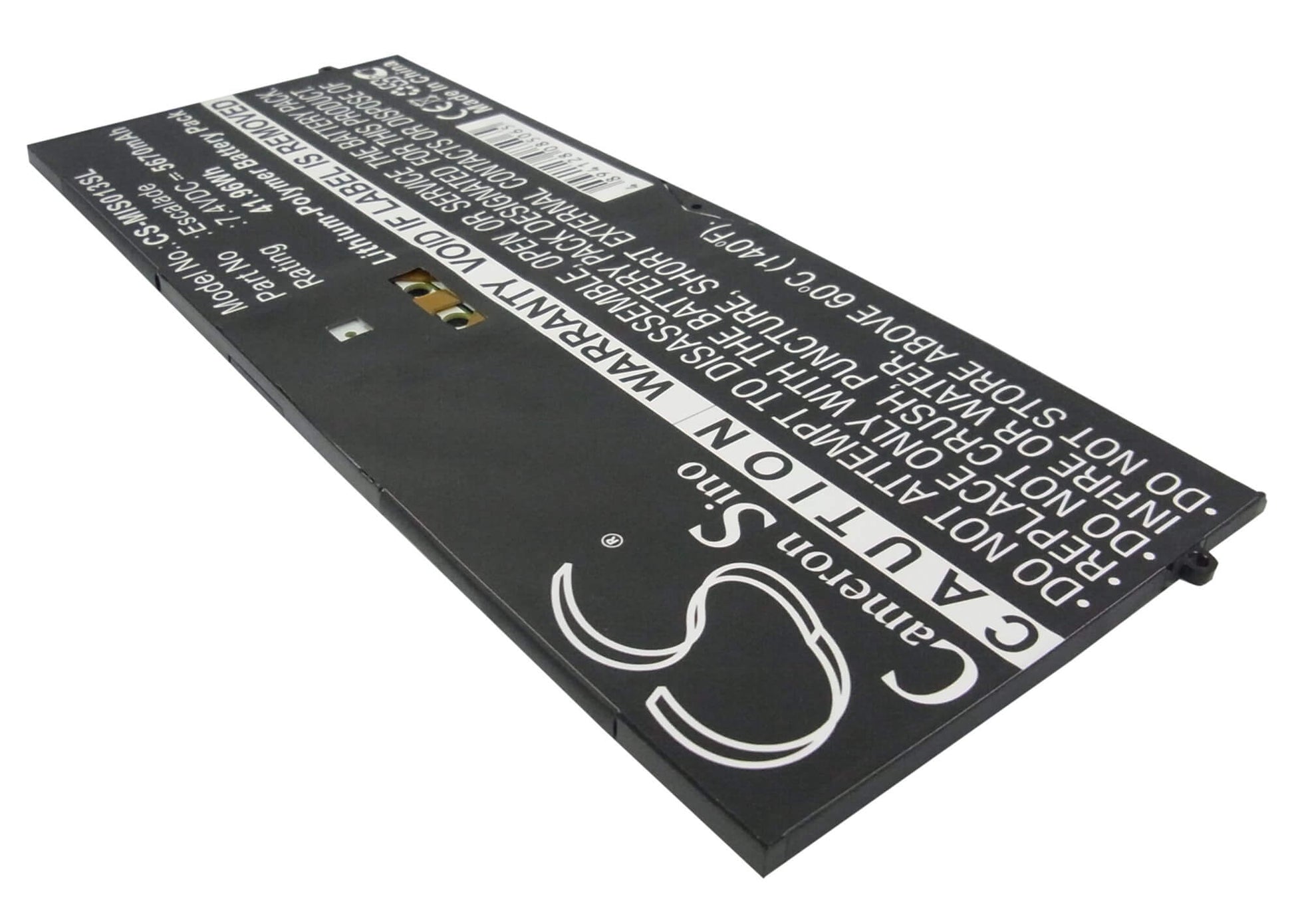 7.4V, 5670mAh, Li-Polymer Battery fits Microsoft, 9sr-00013, Surface Pro, 41.958Wh