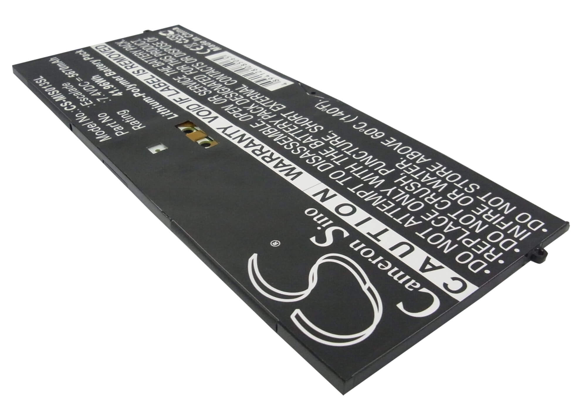7.4V, 5670mAh, Li-Polymer Battery fits Microsoft, 9sr-00013, Surface Pro, 41.958Wh