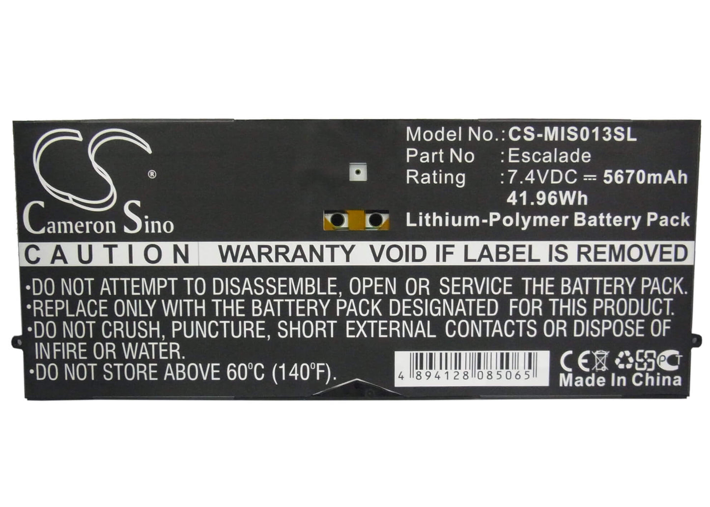 7.4V, 5670mAh, Li-Polymer Battery fits Microsoft, 9sr-00013, Surface Pro, 41.958Wh