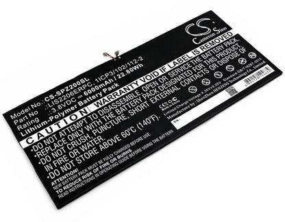 3.8V, 6000mAh, Li-Polymer Battery fits Sony, Castor, Sgp511, 22.8Wh
