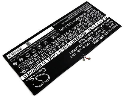 3.8V, 6000mAh, Li-Polymer Battery fits Sony, Castor, Sgp511, 22.8Wh