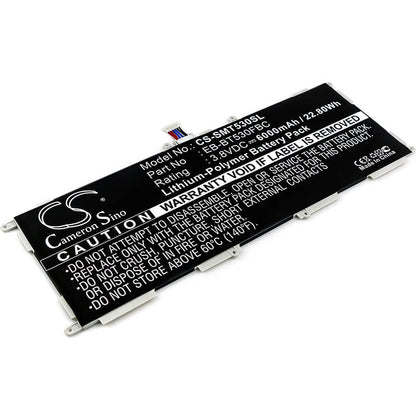 3.8V, 6000mAh, Li-Polymer Battery fits Samsung, Galaxy Tab 4 Education, Galaxy Tab4 10.1, 22.8Wh