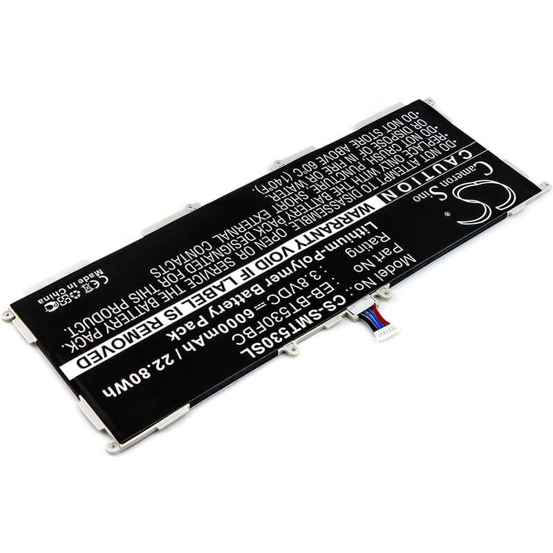 3.8V, 6000mAh, Li-Polymer Battery fits Samsung, Galaxy Tab 4 Education, Galaxy Tab4 10.1, 22.8Wh