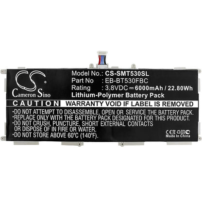 3.8V, 6000mAh, Li-Polymer Battery fits Samsung, Galaxy Tab 4 Education, Galaxy Tab4 10.1, 22.8Wh