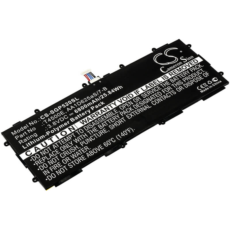 3.8V, 6800mAh, Li-Polymer Battery fits Samsung, Galaxy Tab 3 10.1, Gt-p5200, 25.84Wh