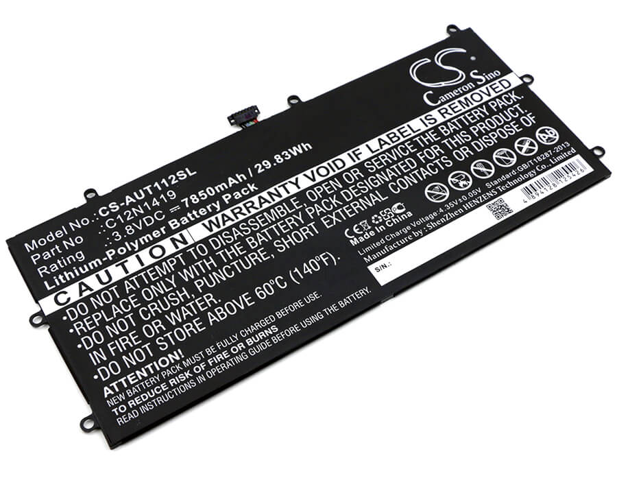 3.8V, 7850mAh, Li-Polymer Battery fits Asus, Transformer Book T100 Chi, Transformer Book T100chi-fg003, 29.83Wh