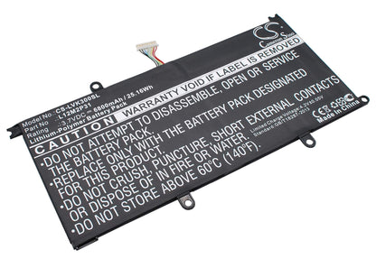 3.7V, 6800mAh, Li-Polymer Battery fits Lenovo, Ideapad K3, Ideatab K3 Lynx, 25.16Wh