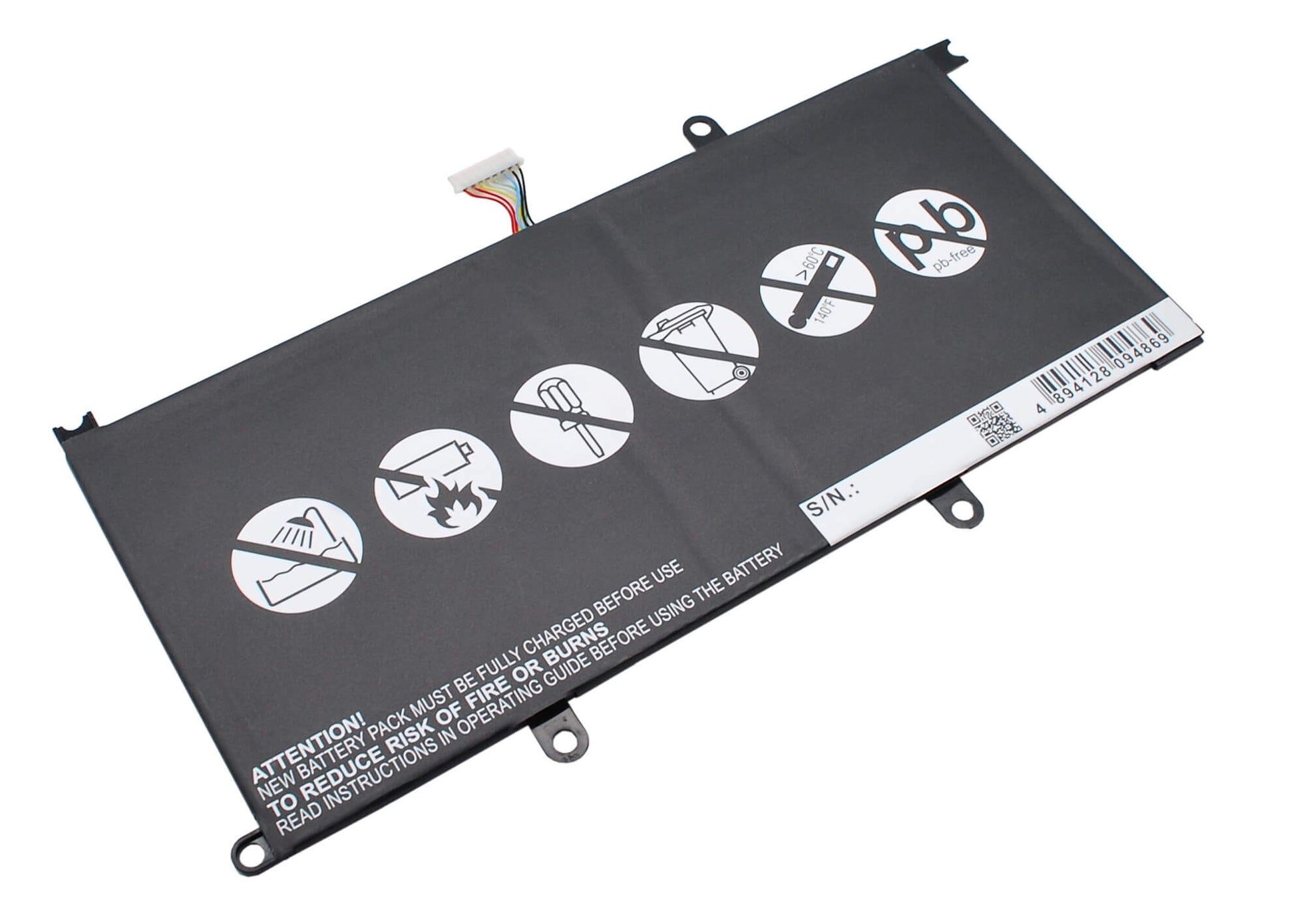 3.7V, 6800mAh, Li-Polymer Battery fits Lenovo, Ideapad K3, Ideatab K3 Lynx, 25.16Wh