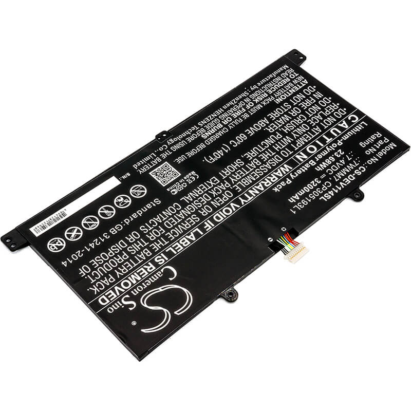 7.4V, 3200mAh, Li-Polymer Battery fits Dell, Cfc6c, D1r74, 23.68Wh