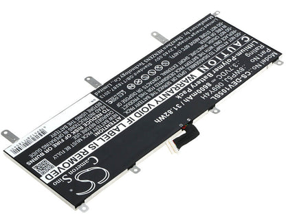 3.7V, 8600mAh, Li-Polymer Battery fits Dell, Venue 10 5000, Venue 10 5050, 31.82Wh