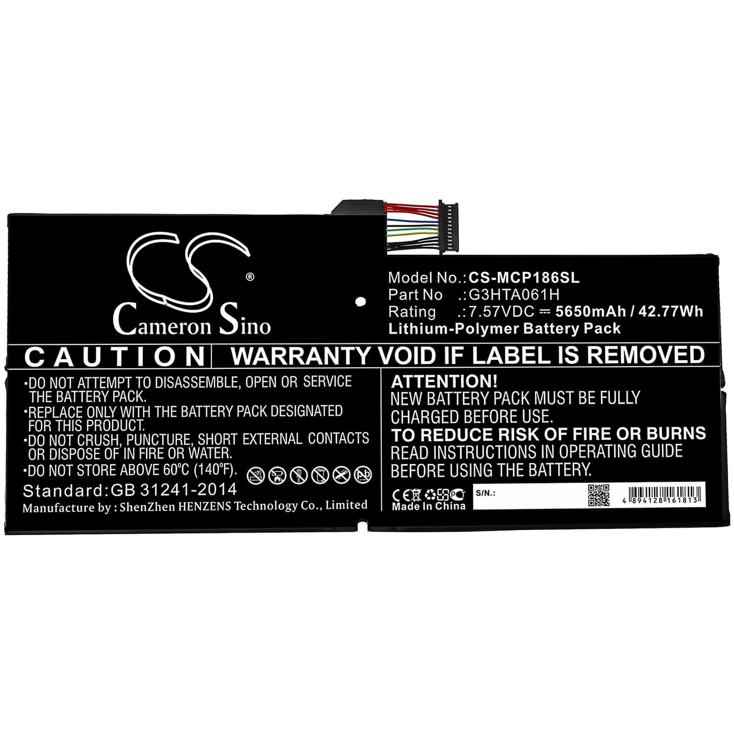 7.57V, 5650mAh, Li-Polymer Battery fits Microsoft, Surface Pro 7, Surface Pro 7 1866, 42.7705Wh
