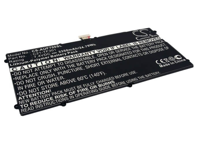 7.4V, 3350mAh, Li-Polymer Battery fits Asus, Ee Pad Tf700, Eee Pad Tf201, 24.79Wh