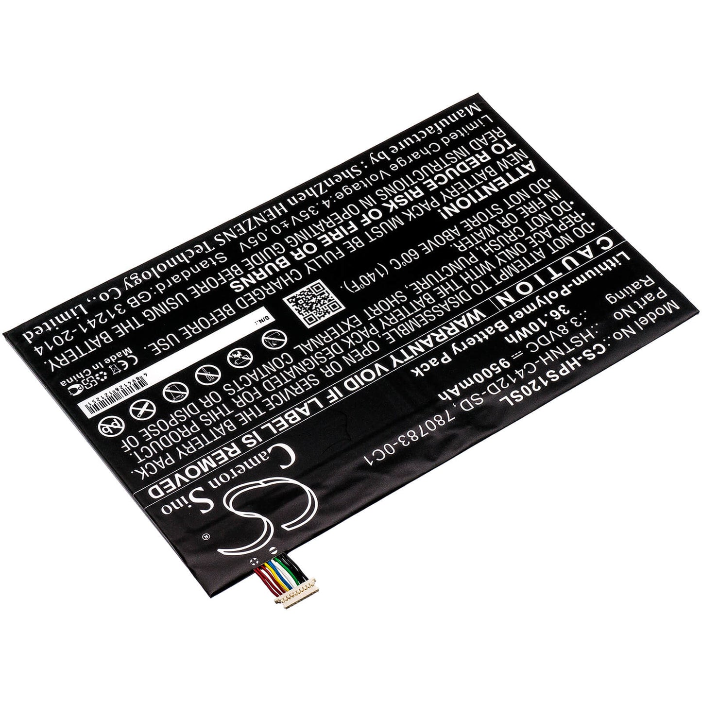 3.8V, 9500mAh, Li-Polymer Battery fits Hp, K7x87aa, K7x87aaaba, 36.1Wh