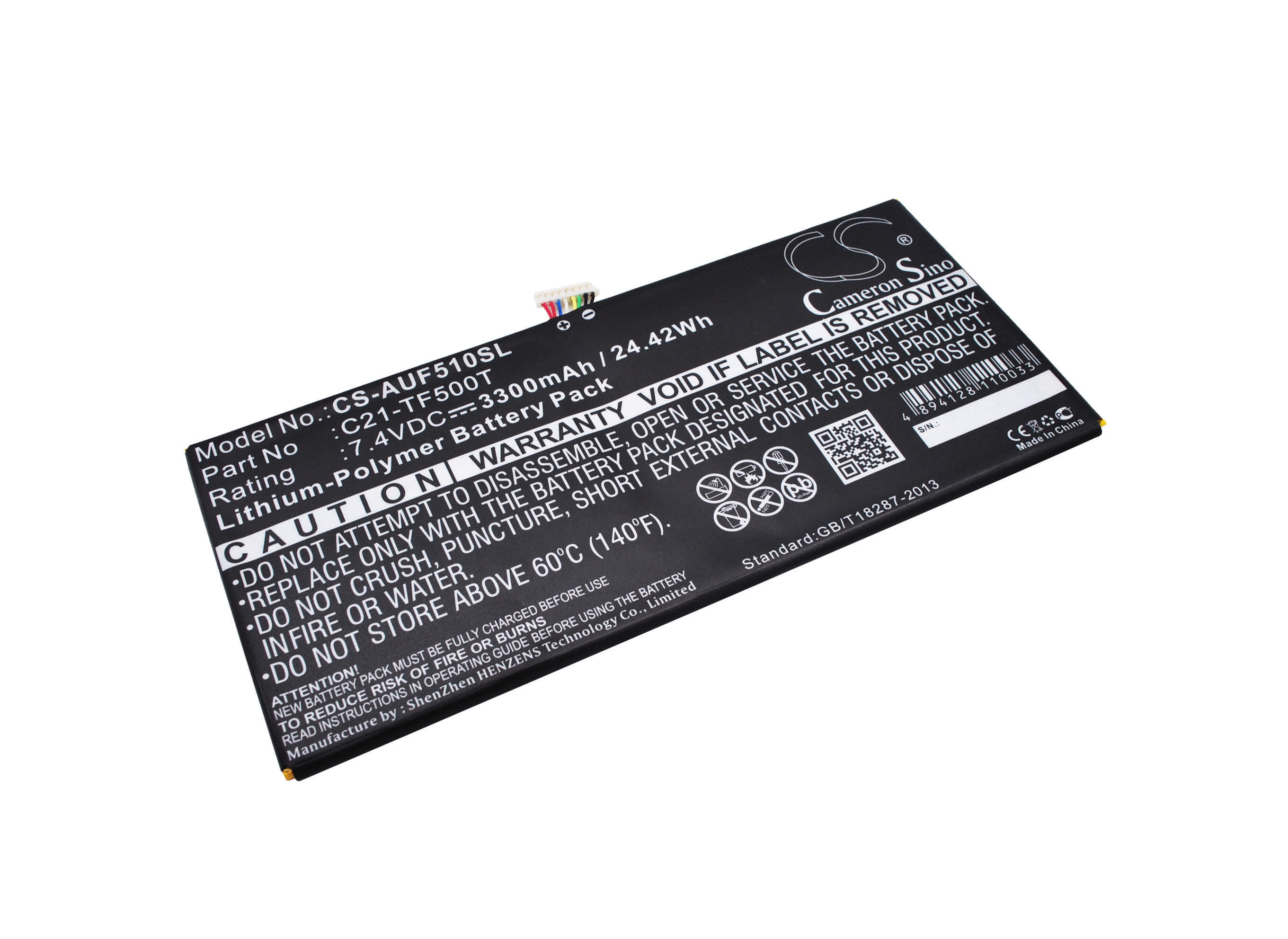 7.4V, 3300mAh, Li-Polymer Battery fits Asus, Transformer Pad Tf500t, 24.42Wh