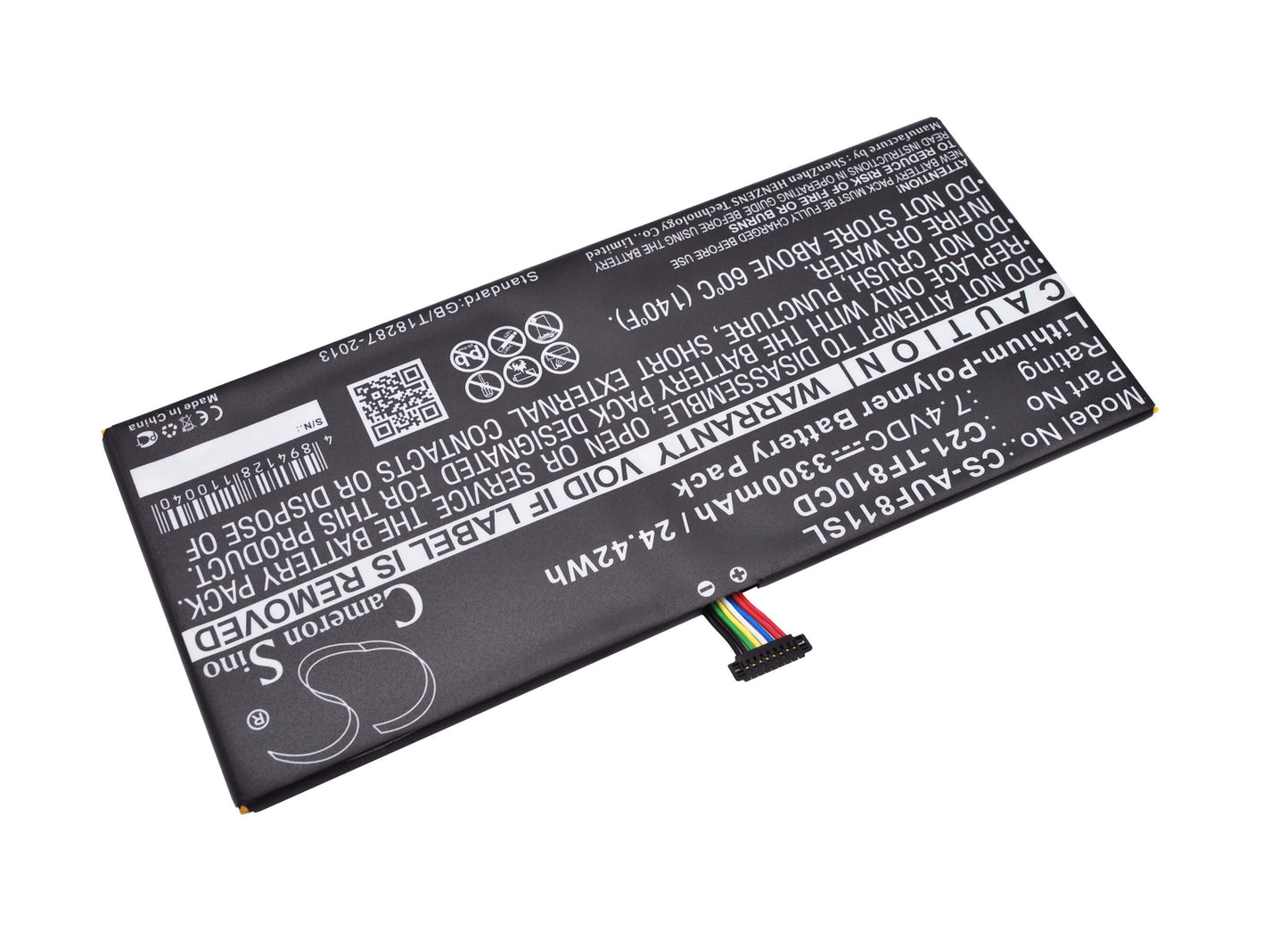 7.4V, 3300mAh, Li-Polymer Battery fits Asus, Vivotab Tf810cd, 24.42Wh