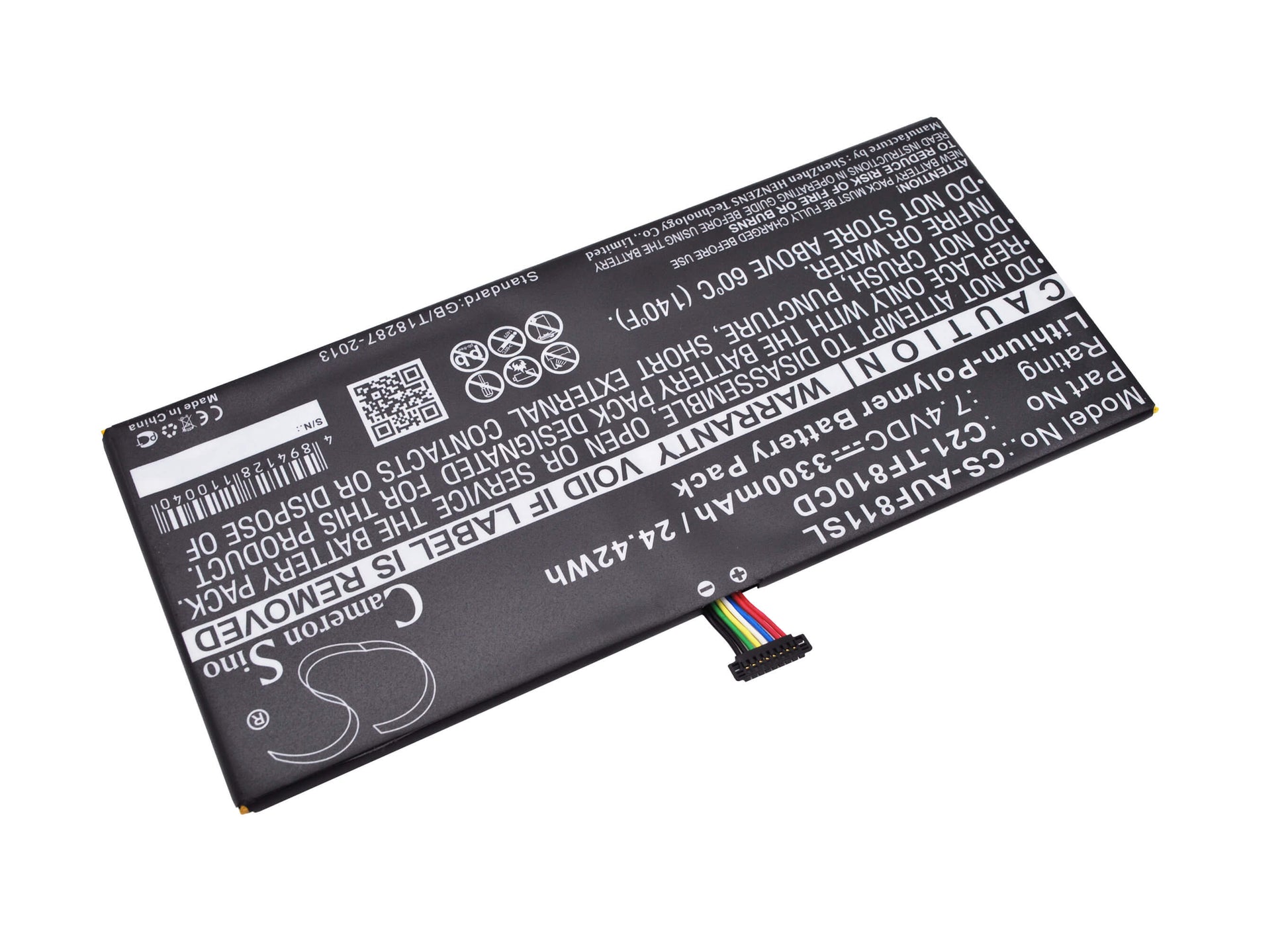 7.4V, 3300mAh, Li-Polymer Battery fits Asus, Vivotab Tf810cd, 24.42Wh