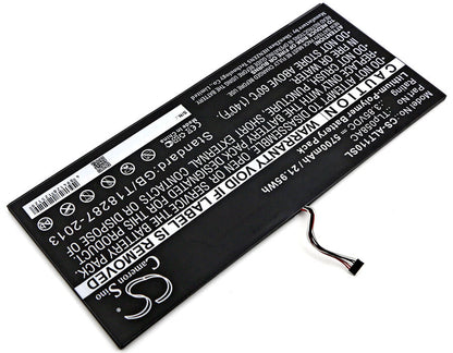 3.85V, 5700mAh, Li-Polymer Battery fits Alcatel, One Touch Plus 10", Ot-8085, 21.945Wh