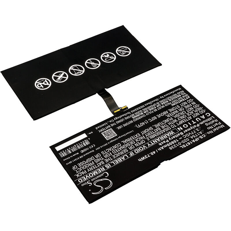 3.77V, 10800mAh, Li-Polymer Battery fits Apple, A1670, A1671, 40.716Wh
