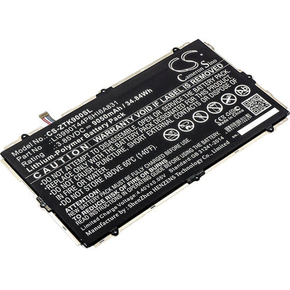3.85V, 9050mAh, Li-Polymer Battery fits Zte, K90u, Zpad 10.1, 34.8425Wh