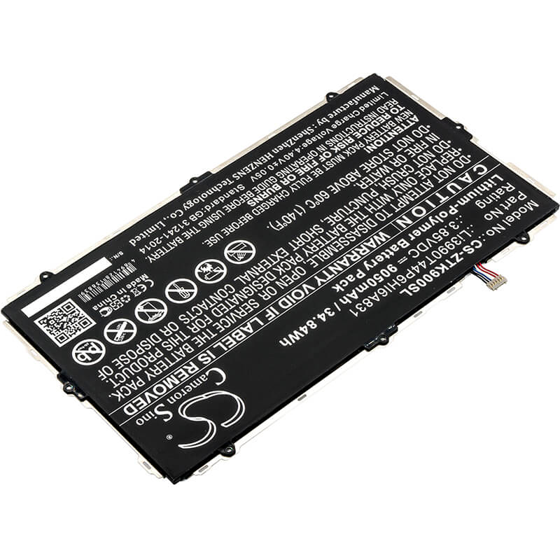 3.85V, 9050mAh, Li-Polymer Battery fits Zte, K90u, Zpad 10.1, 34.8425Wh