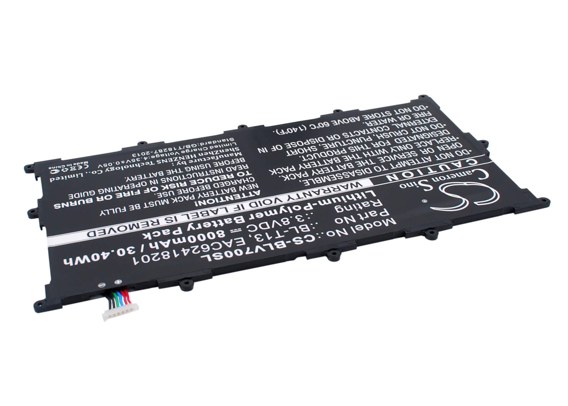 3.8V, 8000mAh, Li-Polymer Battery fits Lg, G Pad 10.1", G Pad Tablet 10.1", 30.4Wh