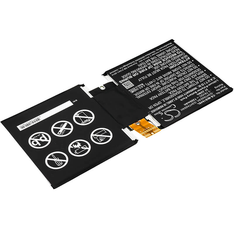 3.78V, 7200mAh, Li-Polymer Battery fits Microsoft, Msk-1645, Surface 3 10.8", 27.216Wh
