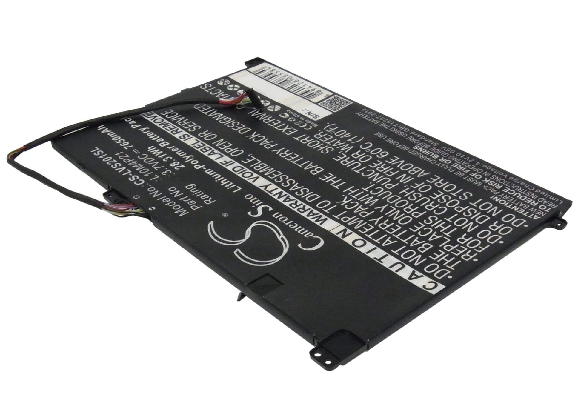 3.7V, 7650mAh, Li-Polymer Battery fits Lenovo, Ideapad S2010, 28.305Wh