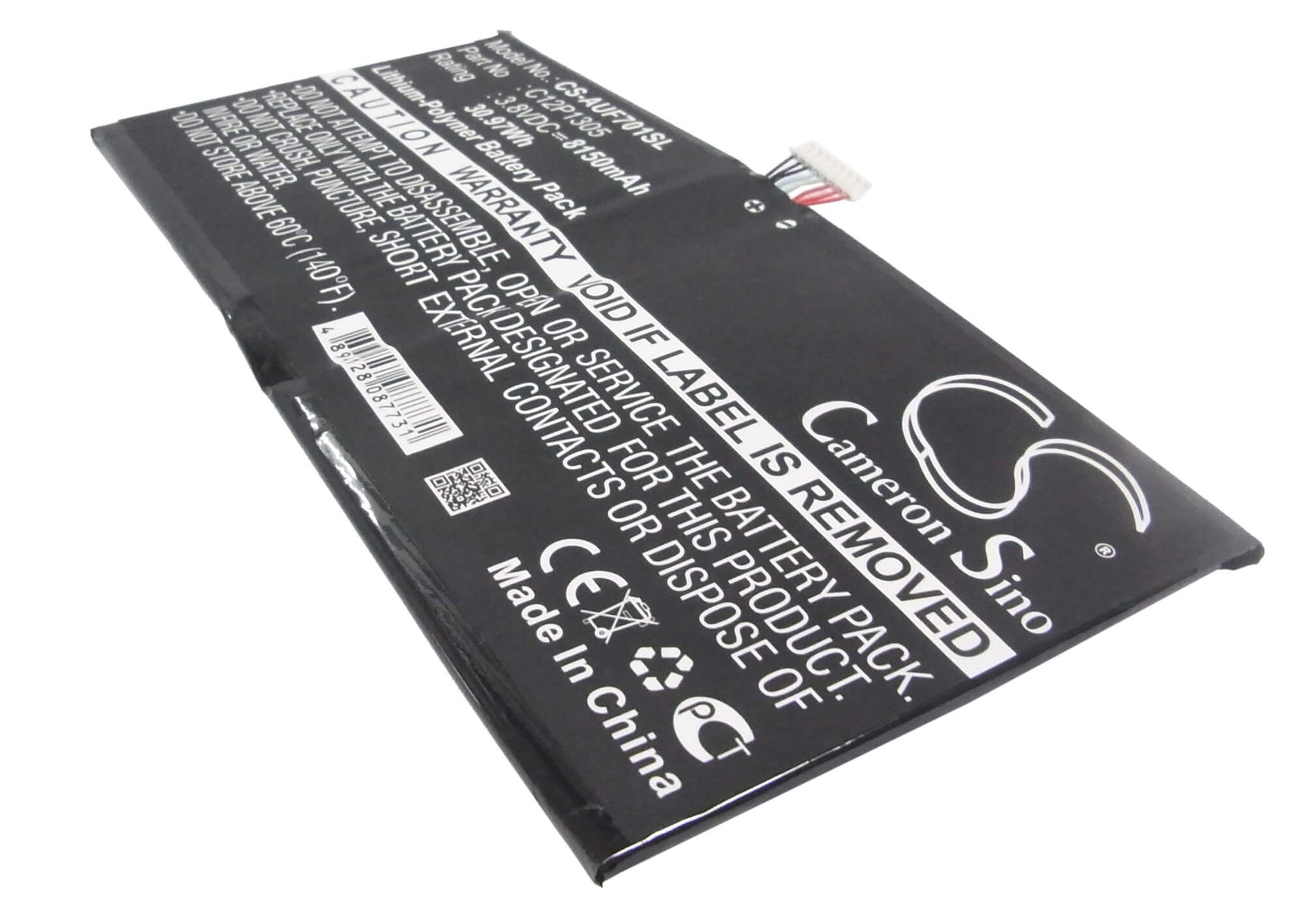 3.8V, 8150mAh, Li-Polymer Battery fits Asus, K00c, Tf701t, 30.97Wh