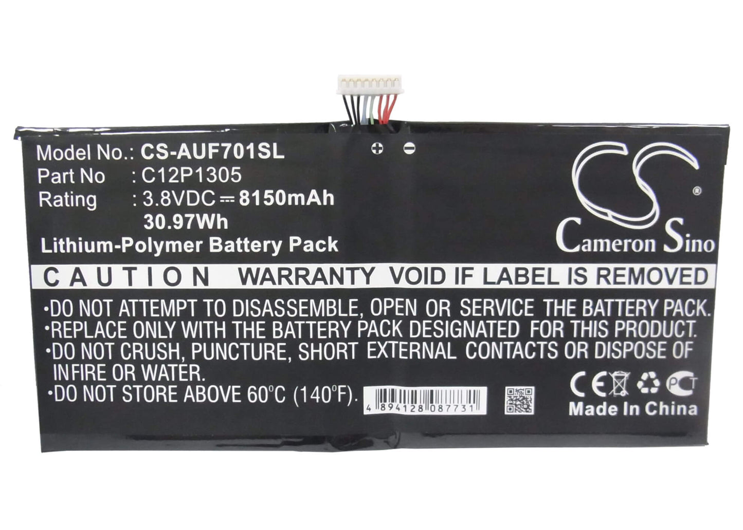 3.8V, 8150mAh, Li-Polymer Battery fits Asus, K00c, Tf701t, 30.97Wh