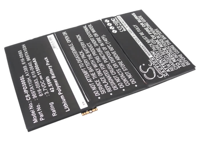 3.7V, 11500mAh, Li-Polymer Battery fits Apple, A1389, A1403a, 42.55Wh