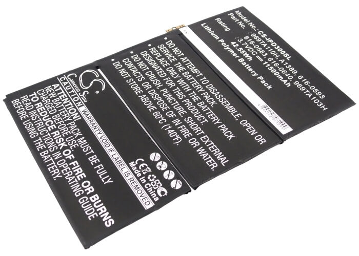 3.7V, 11500mAh, Li-Polymer Battery fits Apple, A1389, A1403a, 42.55Wh