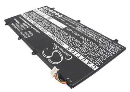 3.7V, 6000mAh, Li-Polymer Battery fits Lenovo, A2109a-f, Ideapad A2109, 22.2Wh