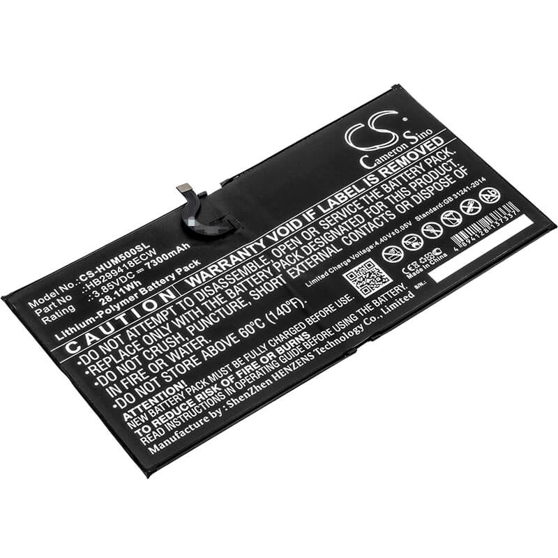 3.85V, 7300mAh, Li-Polymer Battery fits Huawei, Cmr-al09, Cmr-al19, 28.105Wh