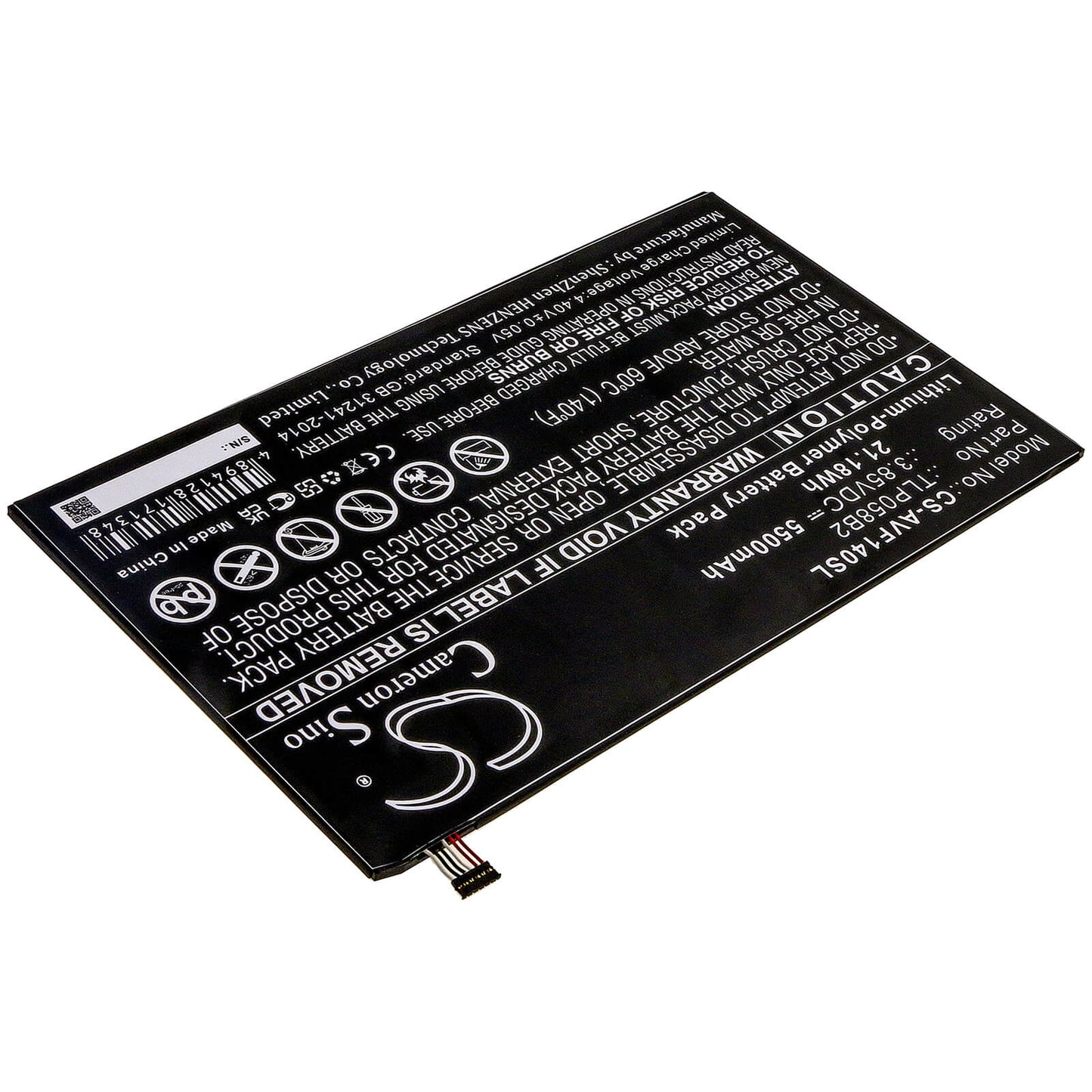 3.85V, 5500mAh, Li-Polymer Battery fits Vodafone, Tab Prime 7, Vfd-1400, 21.175Wh
