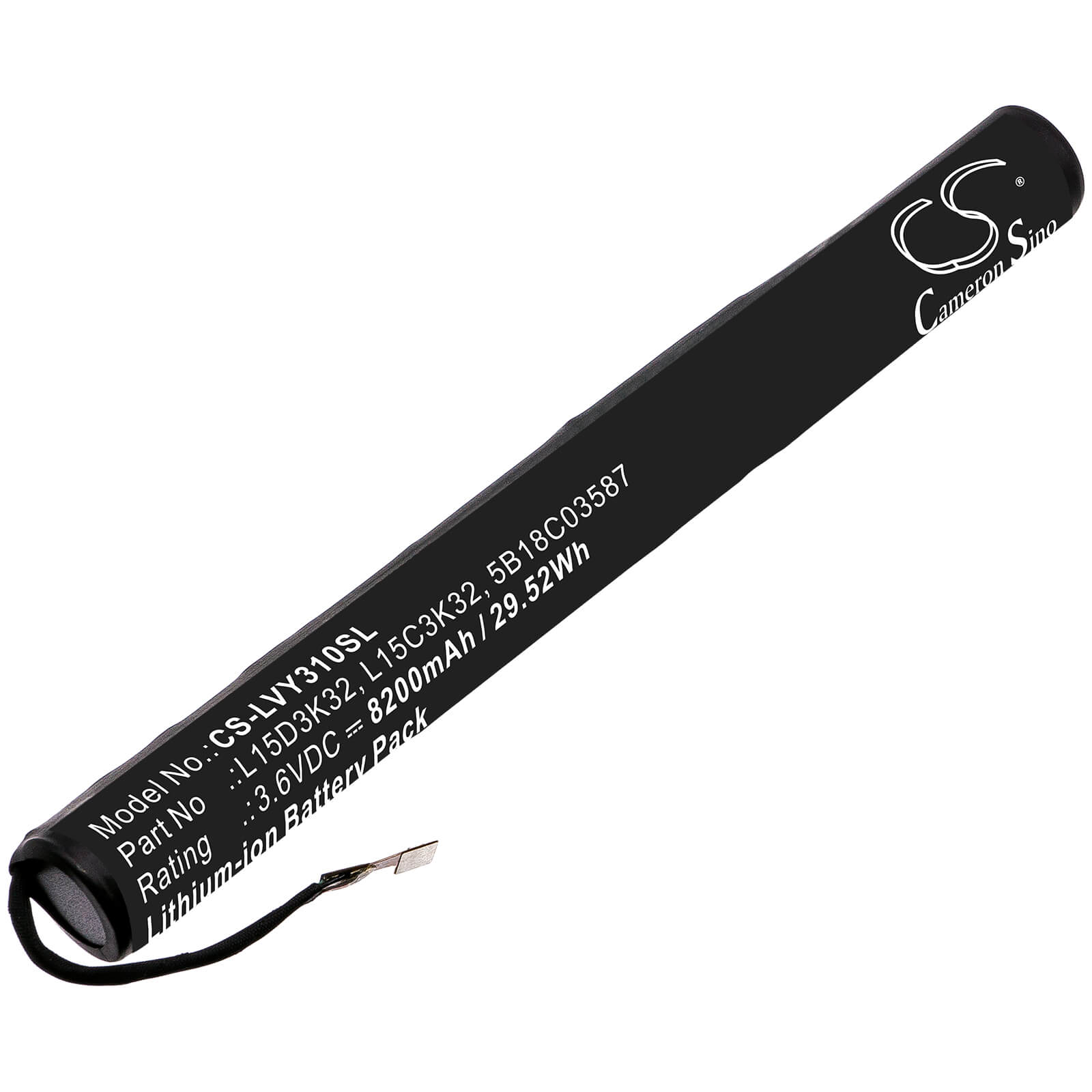 3.6V, 8200mAh, Li-ion Battery fits Lenovo, Yoga Tab 3 10, Yt3-x50, 29.52Wh